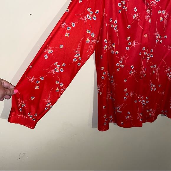 VNTG SEARS Floral long sleeve button down shirt 40 - Picture 4 of 5